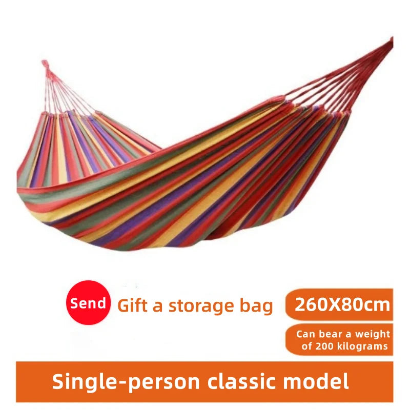 Adult Outdoor Swing, Thick Canvas Camping Hammock, Easy to Carry and Store, Making Your Outdoor Activities More Comfortable