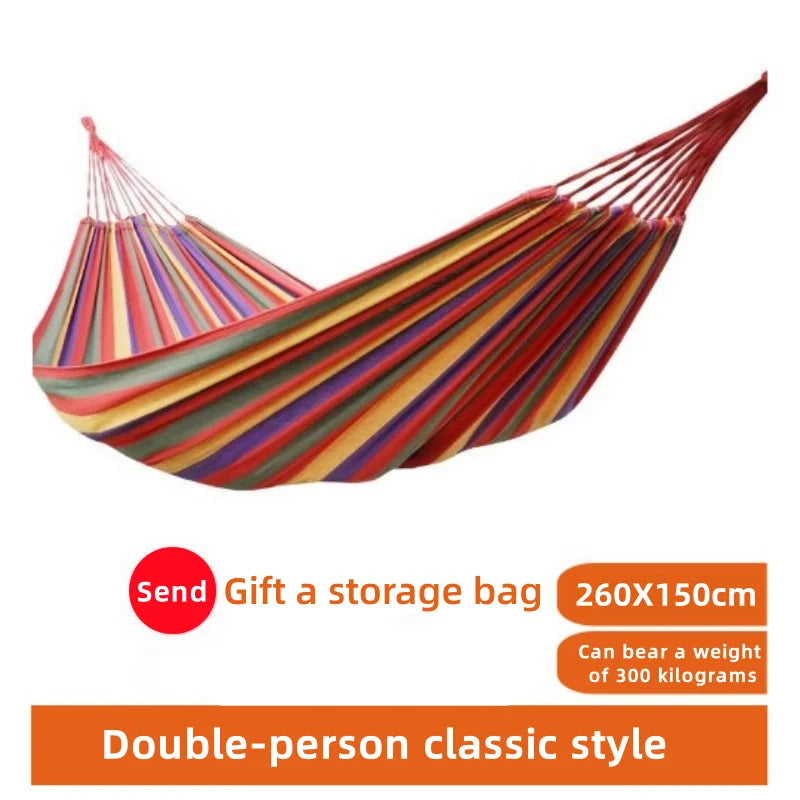 Adult Outdoor Swing, Thick Canvas Camping Hammock, Easy to Carry and Store, Making Your Outdoor Activities More Comfortable